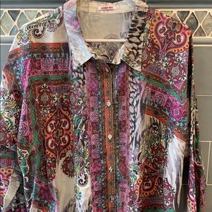 Johnny Was shelby button down shirt. Size L
